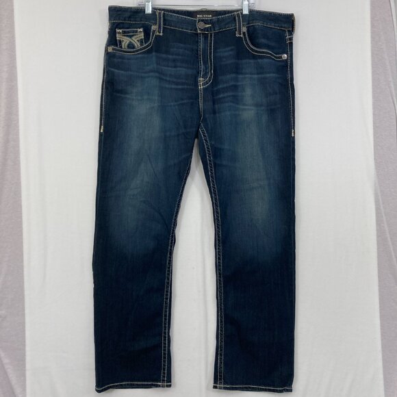 Big Star Men's size 42R Blue Medium Wash Pioneer Boot Jeans W42 L32